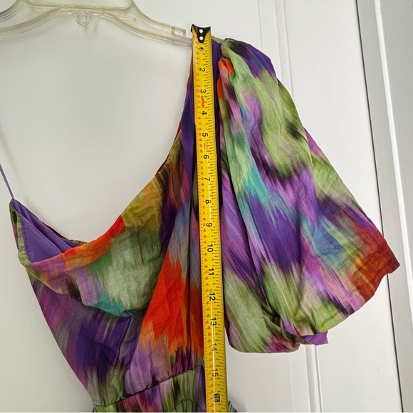 Karlie One-Shoulder Maxi Dress Purple Multicolor Lined - Picture 6 of 14